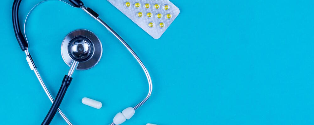 stethoscope and medication